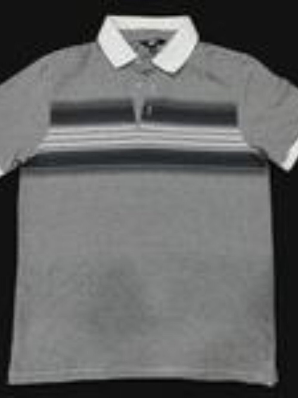 DKNY Men's Grey and Black Polo-shirt